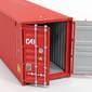 Container mit Innendetaillierung und zu öffnenden Türen